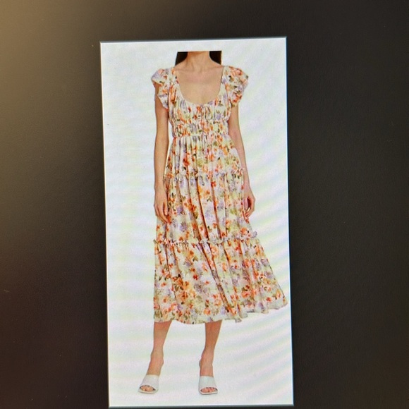 EN SAISON Women's Sibyl Floral Gauze Midi-Dress size S/M runs large - Picture 5 of 10